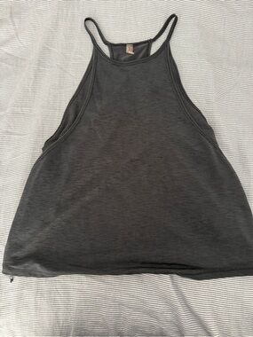 FP Movement by Free People Charcoal High-Neck Racerback Tank